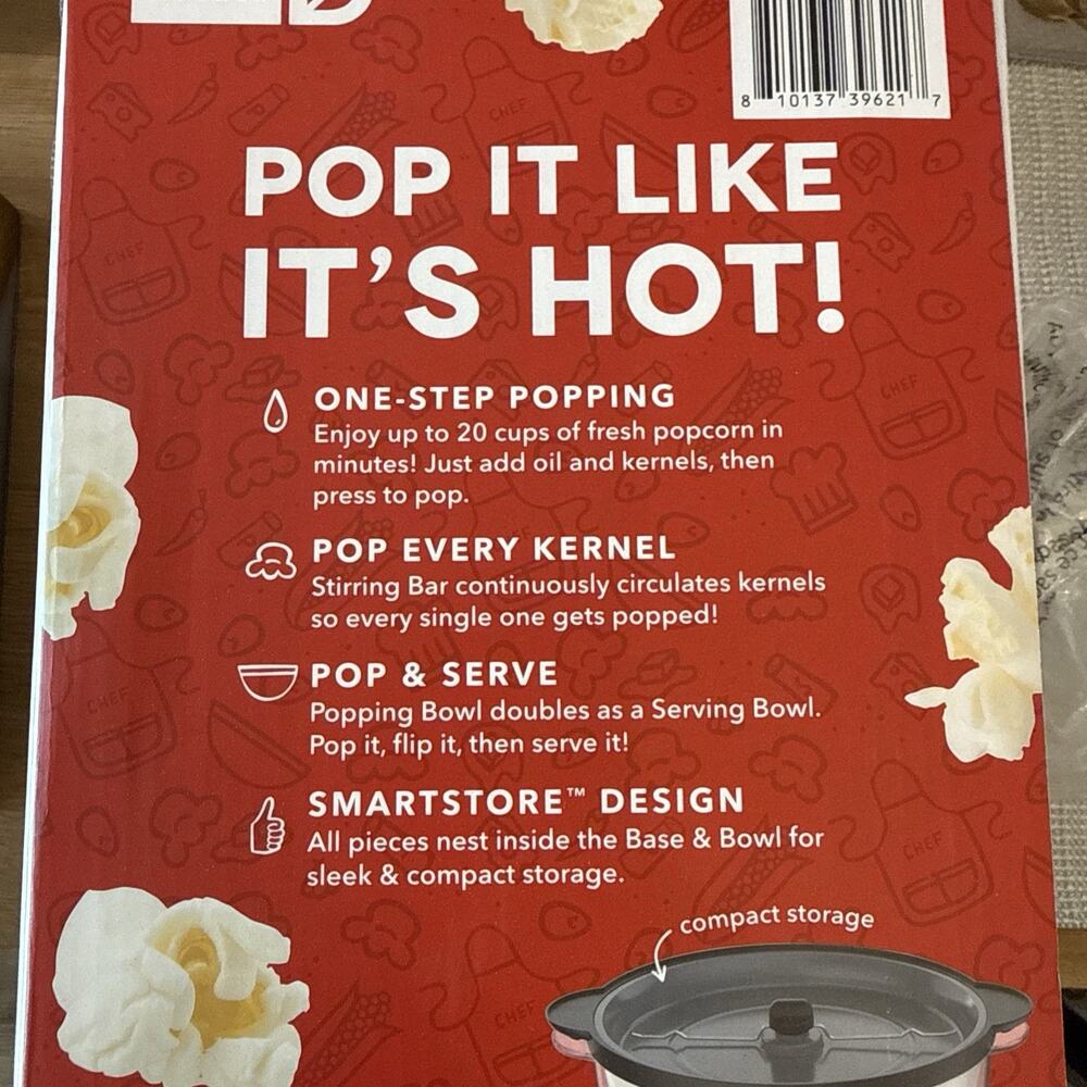 DASH  Stirring Popcorn Maker Electric Popcorn Machine Used Once - Picture 3 of 4